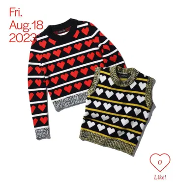 MERYLL ROGGE (메릴 로게) 하트 무늬 스웨터