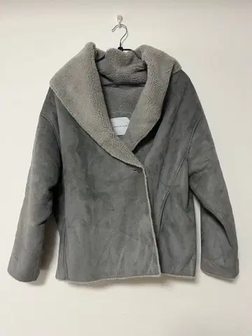 ADAM ET ROPE 그레이 플리스 숄카라 자켓