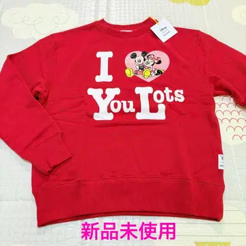 새상품 moussy MD I LOVE MM 풀오버 미키 미니 빨간색