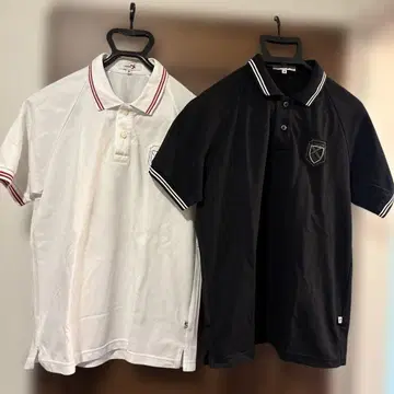 Lakeland 피케 셔츠 화이트 블랙 38 2장 세트