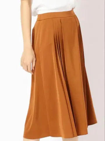 COMMECAISM [ 9 ] 플리츠 스카초 카멜 얇은 소재 여성용