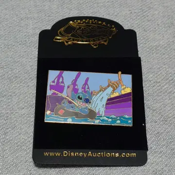 [레어] DisneyAuctions 스티치 판타지아 패턴 핀 배지
