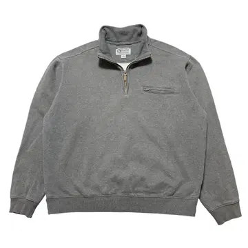 USA 구제 의류 하프 지퍼 무지 블랭크 맨투맨 트레이닝복 그레이