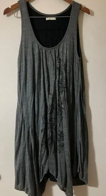 슬리브리스 플레어 원피스 M 그레이