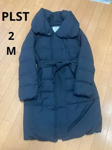 PLST 플라스테 다운 코트 A라인 여배우 옷깃 블랙 M