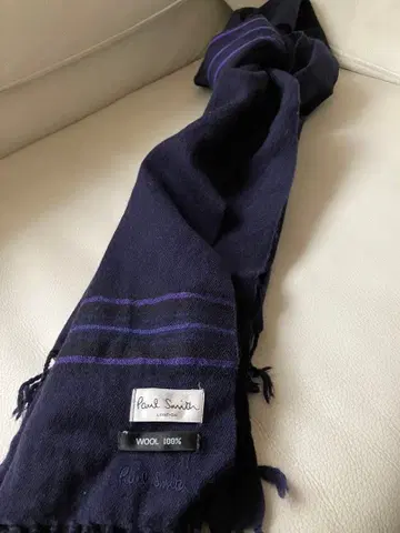 폴스미스 Paul Smith 울 100% 네이비 머플러