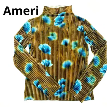 Ameri 벨로아 상의 MILA VELOUR CUT TOP 카키 F