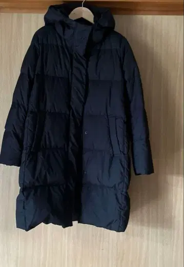 무인양품 다운 코트 자켓 블랙