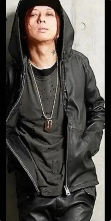 moonage devilment 키요하루 가죽 자켓 흑몽