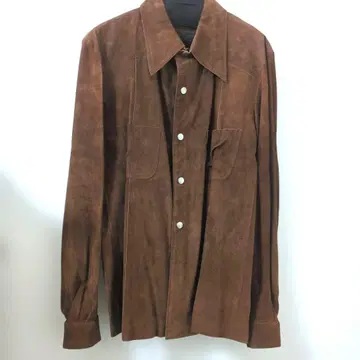 브라운 도서 스웨이드 셔츠 자켓