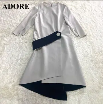 어도어 ADORE 원피스 하이 칼라 드레스 벨트 36
