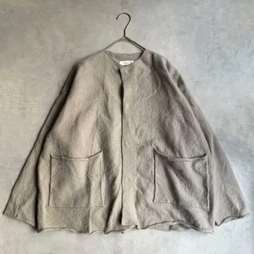 카구레 울 노카라 자켓 압축 울 그레이지 23AW