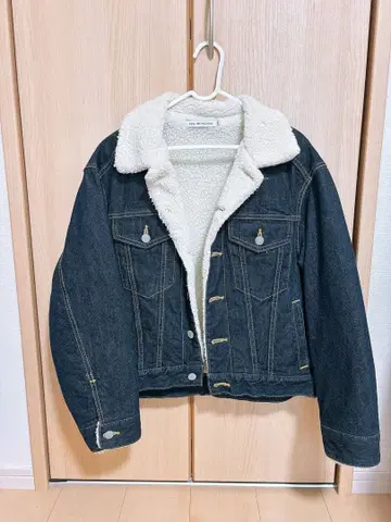 AZUL 아즈르 데님 인디고 G 무스탕 코트 보아