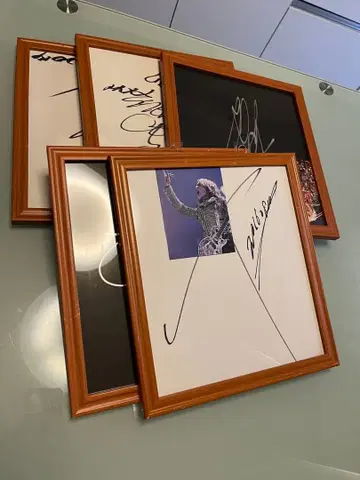 (액자 포함) LUNA SEA 사인 색지 5장 세트