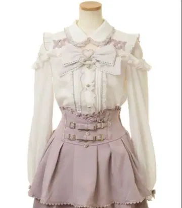 리즈리사 lizlisa BIG 리본 오픈 숄더 블라우스 긴팔