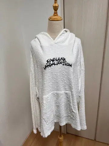 오버사이즈 후드 파카 화이트