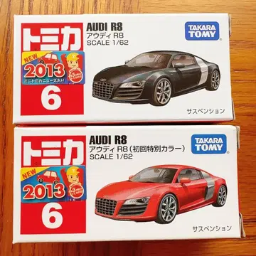 새상품 토미카 No. 6 AUDI R8 초회 특별 색상 스케일 신차 씰