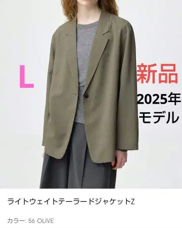 새상품 지유 라이트웨이트 테일러드 자켓 Z L 올리브
