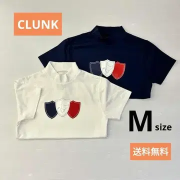 CLUNK 크랭크 골프 반팔 모크넥 티셔츠 2장 세트 M 네이비 화이트