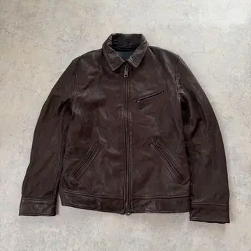 JACKROSE 잭로즈 가죽 자켓 브라운