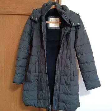 Abercrombie&Fitch 다크 그레이 롱 다운 자켓