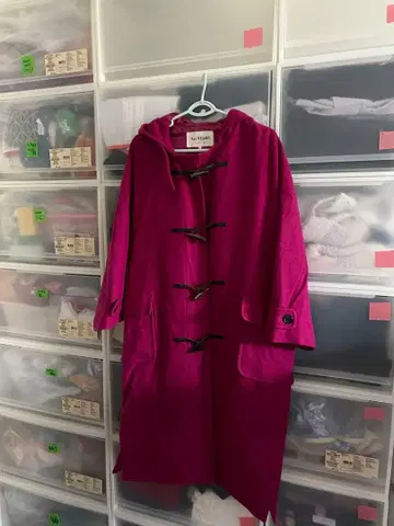 RAY 핑크 더플 코트