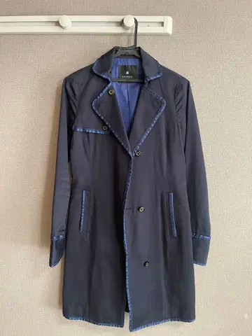 SNIDEL 네이비 더블 브레스트 트렌치코트