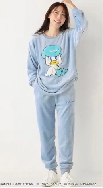 에메필 포켓몬 플리스 룸웨어 상하의 세트 S 냐오하
