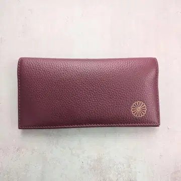 황거 장지갑 가죽 보라색 퍼플