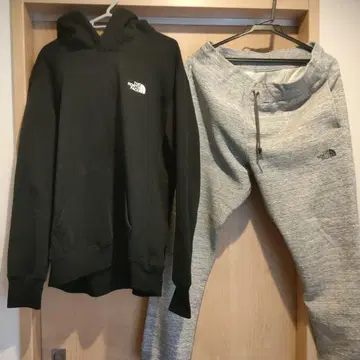 THE NORTH FACE 상하의 블랙 후드 부착 후드티 L 바지 L