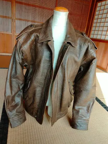 브라운 가죽 싱글 라이더 자켓 램스킨