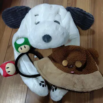 유니버설 스누피 팀 햇 버섯 세트 판매