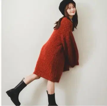 PINUE 피누에 MIX얀 니트 원피스 레드