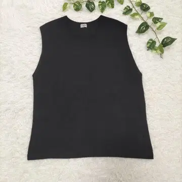 [ 거의 미사용 ] J.S.HOMESTEAD 레노메쉬 슬리브리스 L