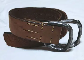 Levi's 가죽 더블 링 벨트 브라운 천연 가죽 빈티지 브라운