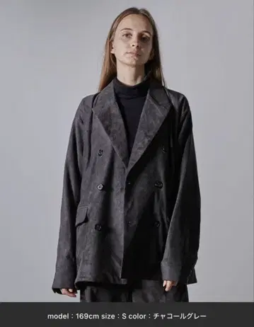 CLEL 더블 테크 페이드 테일러드 자켓 차콜 그레이