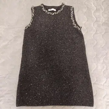 ZARA 다크 그레이 스팽글 원피스 S