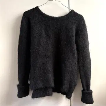 homspun 블랙 모헤어 스웨터