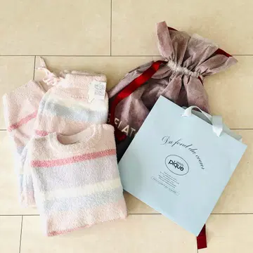 gelato pique 베비모코 컬러풀 보더 룸 상하의 의류 세트