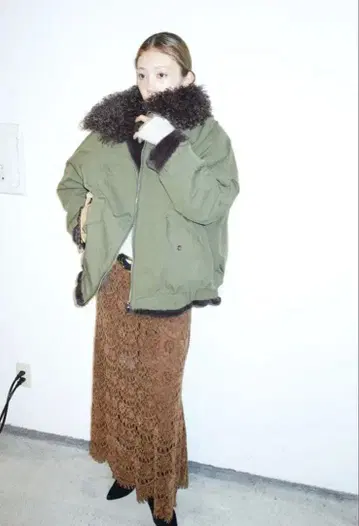 IAMALPHA iam 이아무 보아 옷깃 지퍼 블루종 블루종