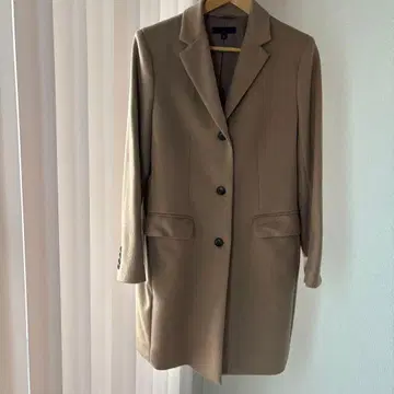 유니클로 여성용 카멜 롱 코트 L