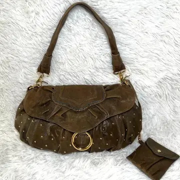 MAGNAMATER 가죽 원 숄더백 Y2K 스터드 파우치 포함