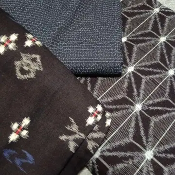 카스리 기모노 3종 목화 리메이크 소재 빈티지 원단