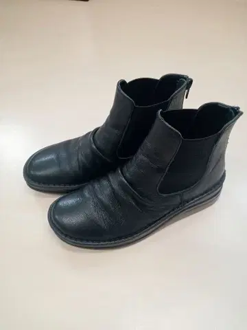 일본제 인코르제 블랙 검정 뒷지퍼 사이드 고어 숏부츠 23cm