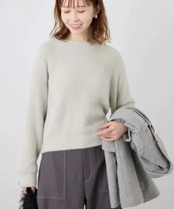 로페피크닉 플러피 니트/복슬복슬 MIX 페더 니트 풀오버