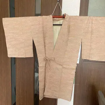 베이지 겉옷 꽃 장식 끈 포함 일본제 도행 코트