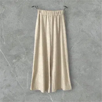 coca 코카 와이드 팬츠 패턴 팬츠 제브라 패턴 베이지 거의 미사용