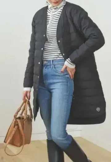 [ BEAMS Heart ] 프렌치 다운 롱 코트