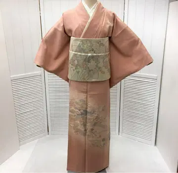 호몬기(순수 실크) 오비 세트 산두 자수 & 소주 자수