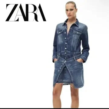 ZARA 자라 ZW 데님 원피스 레이어드 스타일 블루 L